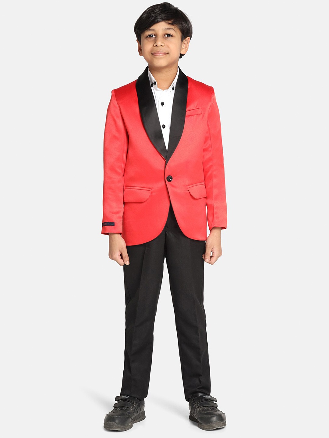 

TAHVO Boys Tuxedo Slim-Fit Two-Piece Party Suit, Red