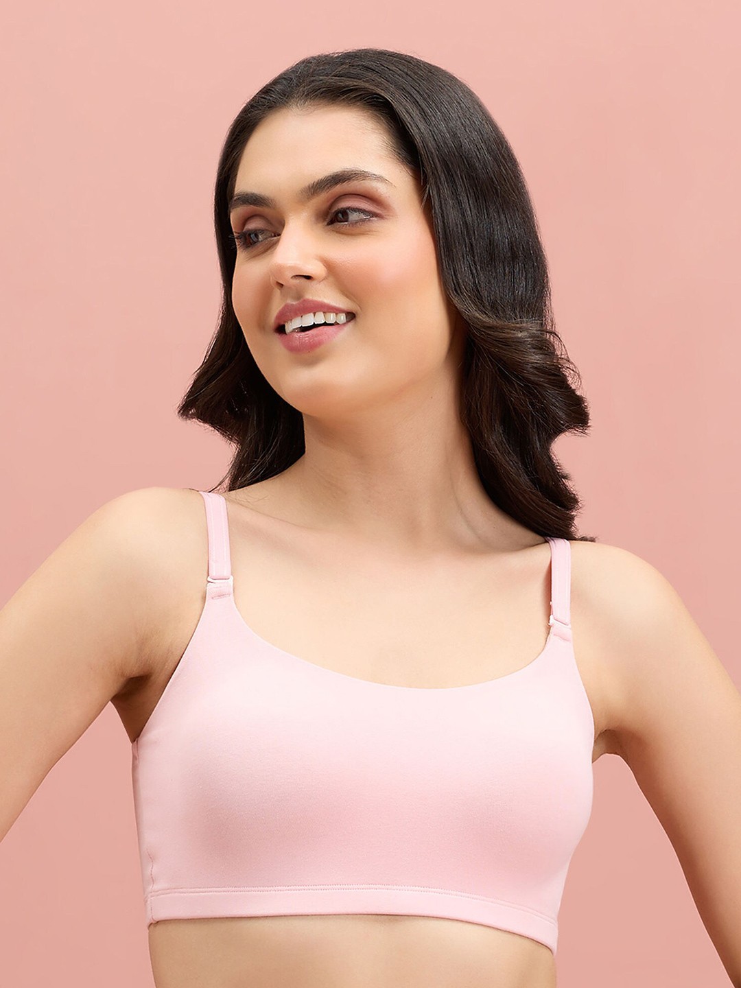 

Nykd Half Coverage Non Padded Everyday Bra With All Day Comfort, Pink