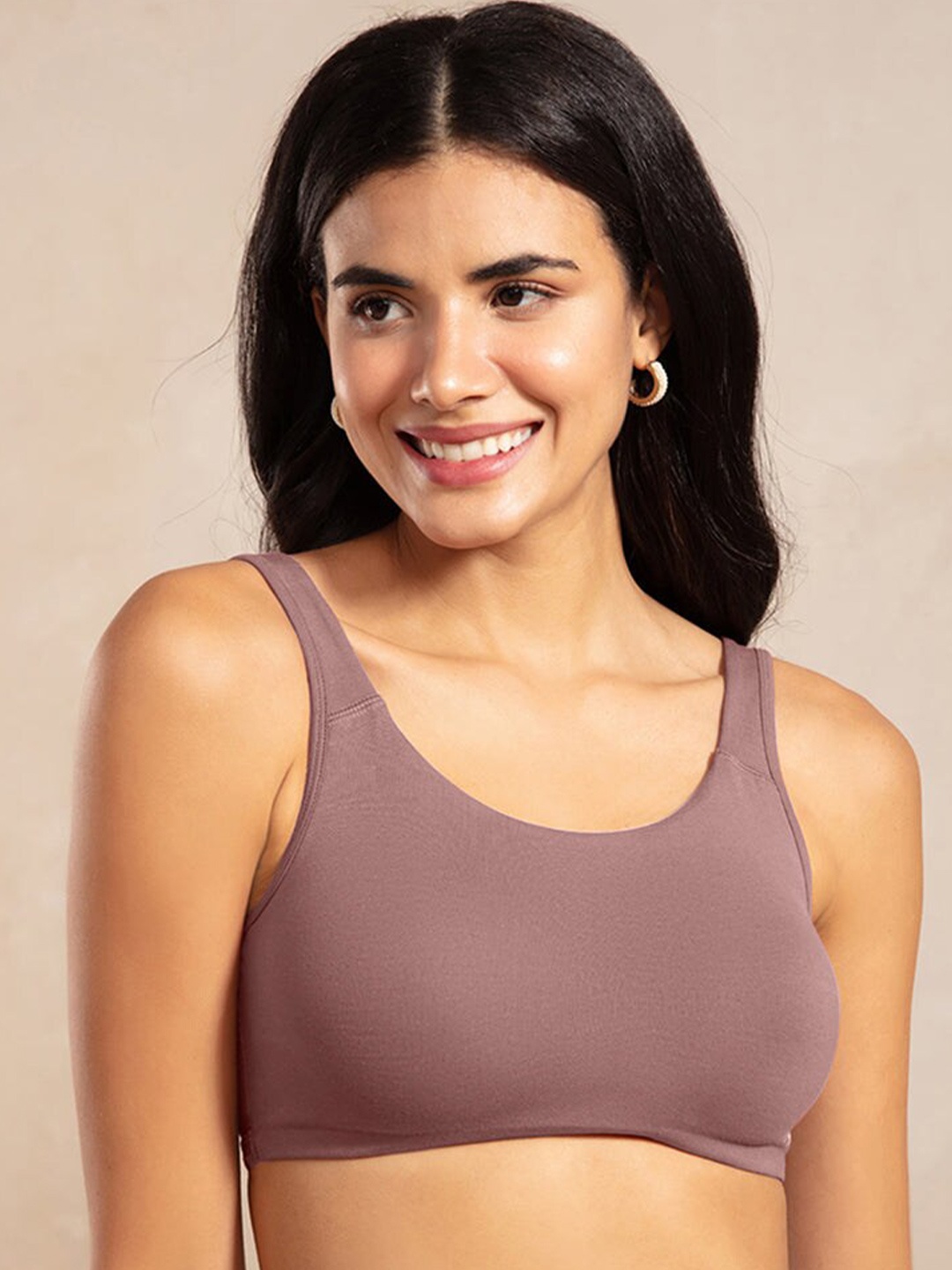 

Nykd Non-Wired Non Padded Seamless T-Shirt Bra With All Day Comfort, Beige