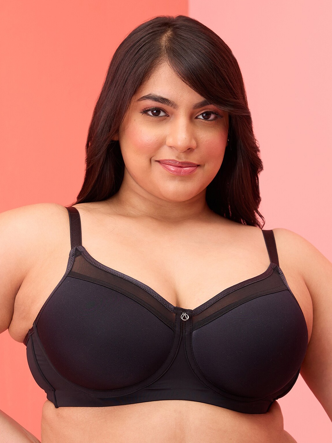 

Nykd Plus Size Heavily Padded 360 Degree Support Medium Coverage Everyday Bra, Black