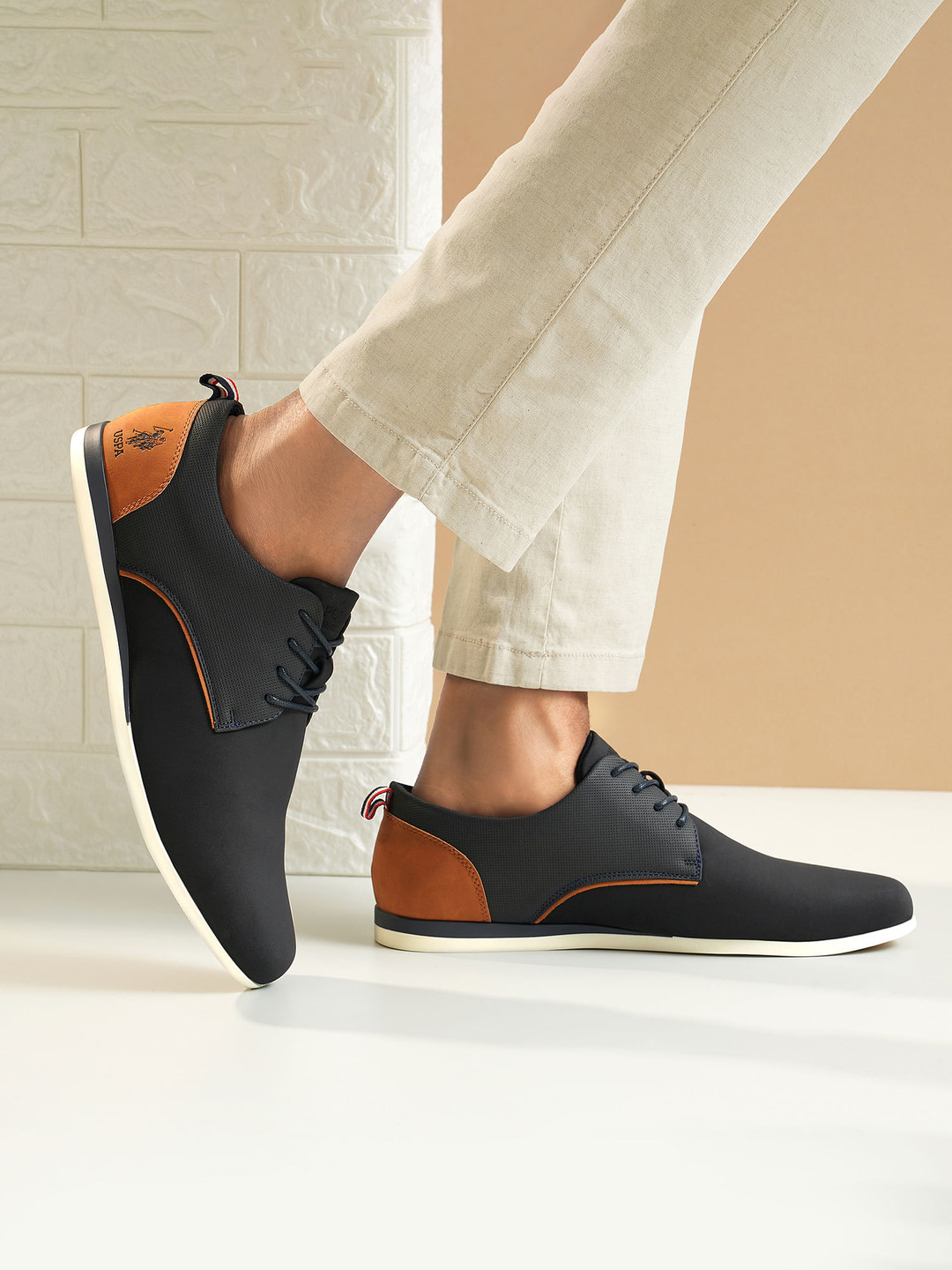

U.S. Polo Assn. Men Lucius 3.0 Casual Lace Up Shoes, Navy blue