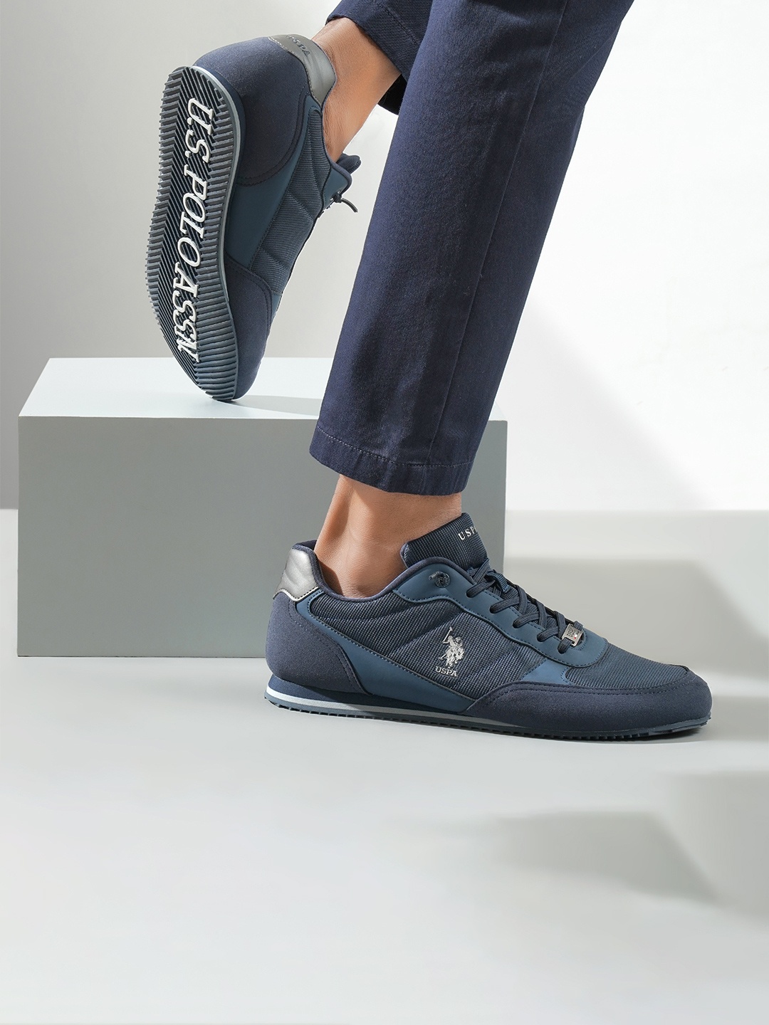 

U.S. Polo Assn. Men Eliza 2.0 Casual Lace Up Shoes, Navy blue