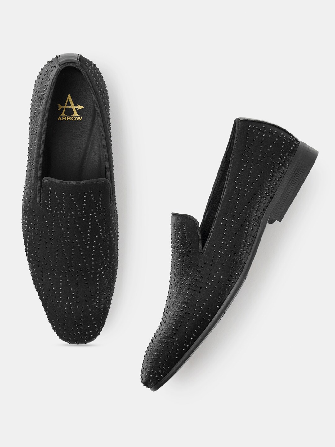 

Arrow Men THORENS Embellished Loafers, Black
