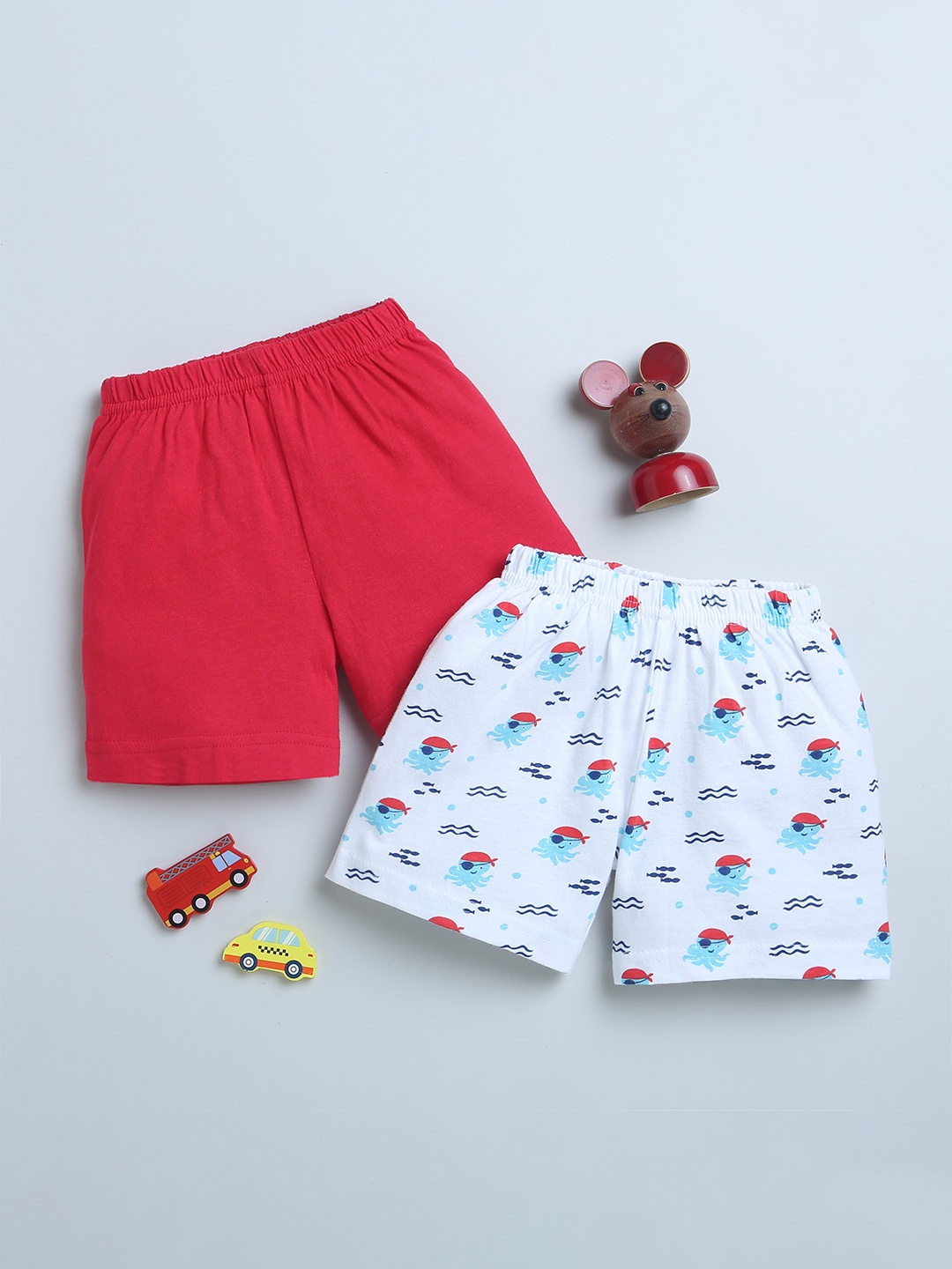 

BUMZEE Boys Pack Of 2 Shorts, Red
