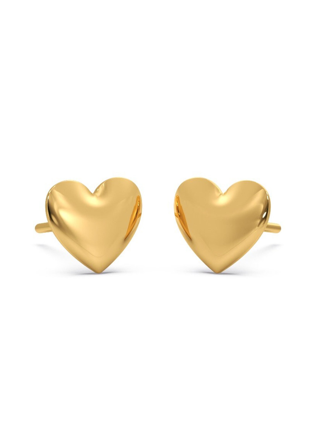 

CANDERE A KALYAN JEWELLERS COMPANY 14KT Gold Heart Shaped Earrings-0.38gm