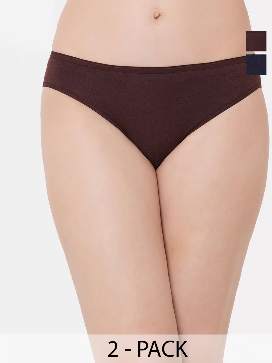 

Inner Sense Pack Of 2 Organic Cotton Bikini Briefs, Navy blue