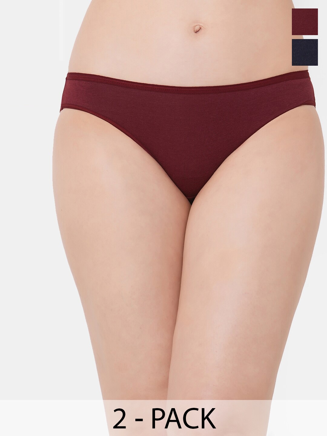 

Inner Sense Pack of 2 Anti-microbial Bikini Briefs, Maroon