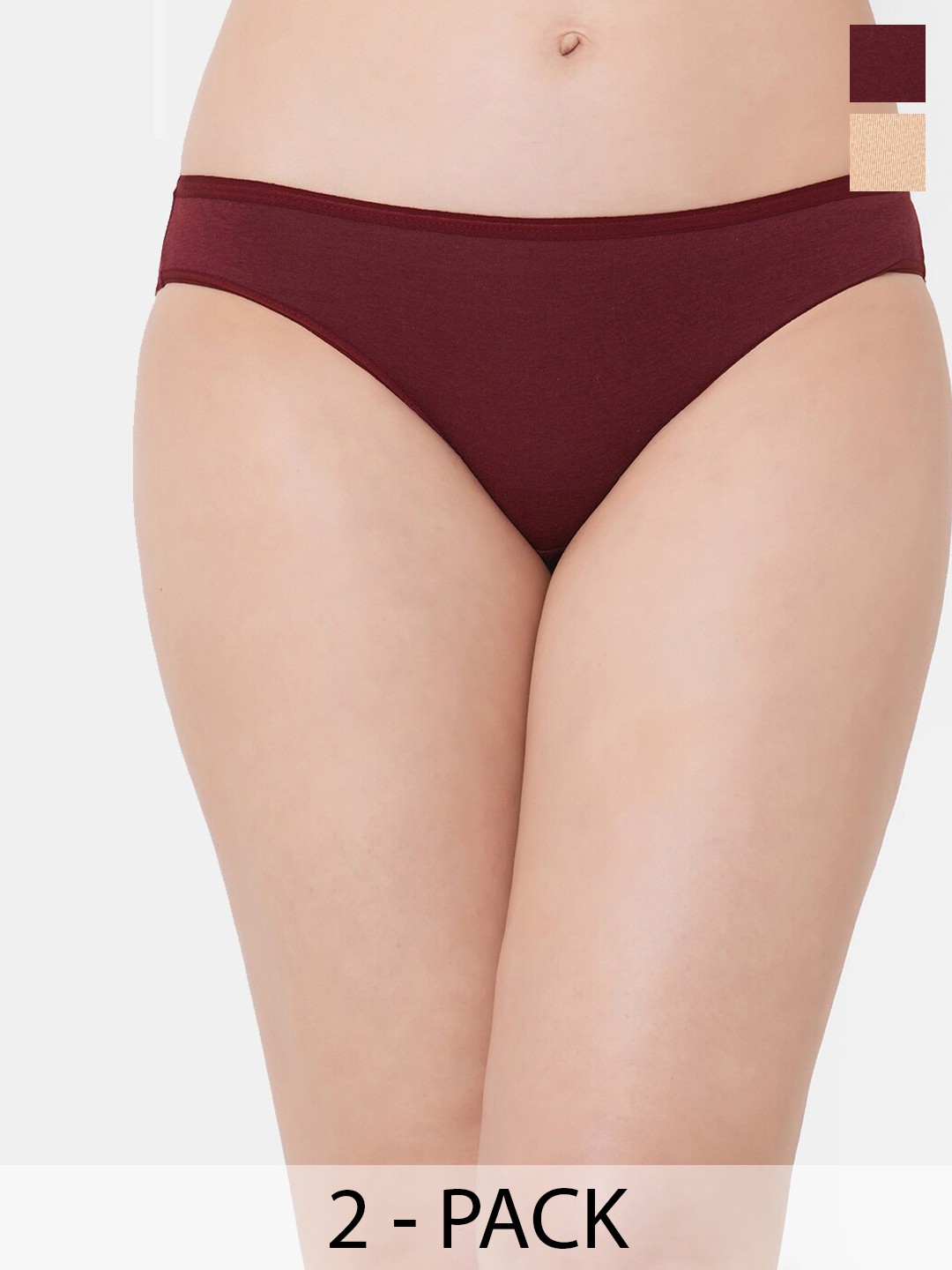 

Inner Sense Pack Of 2 Antimicrobial Bikini Briefs, Beige