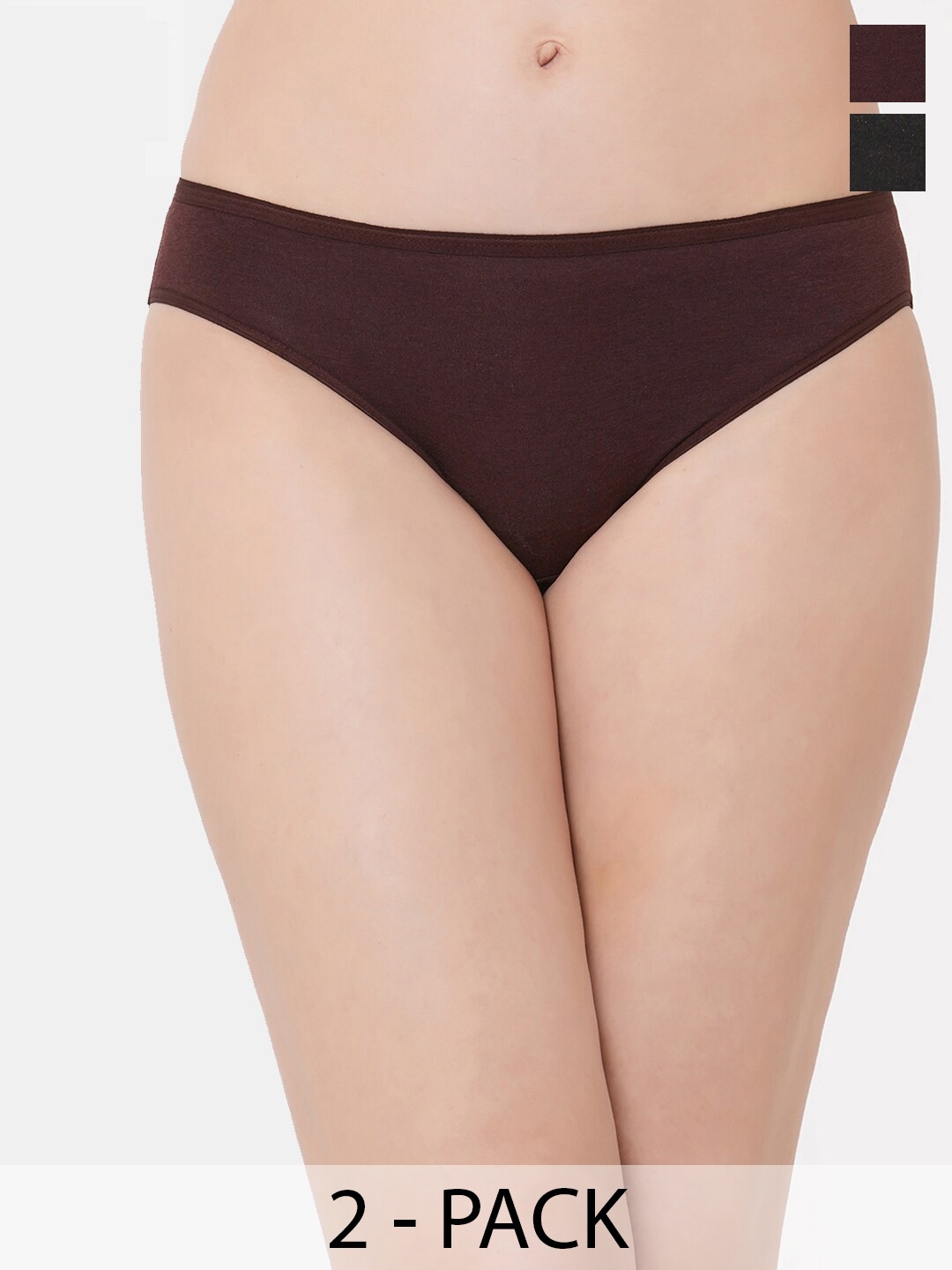 

Inner Sense Pack Of 2 Antimicrobial Bikini Briefs, Black