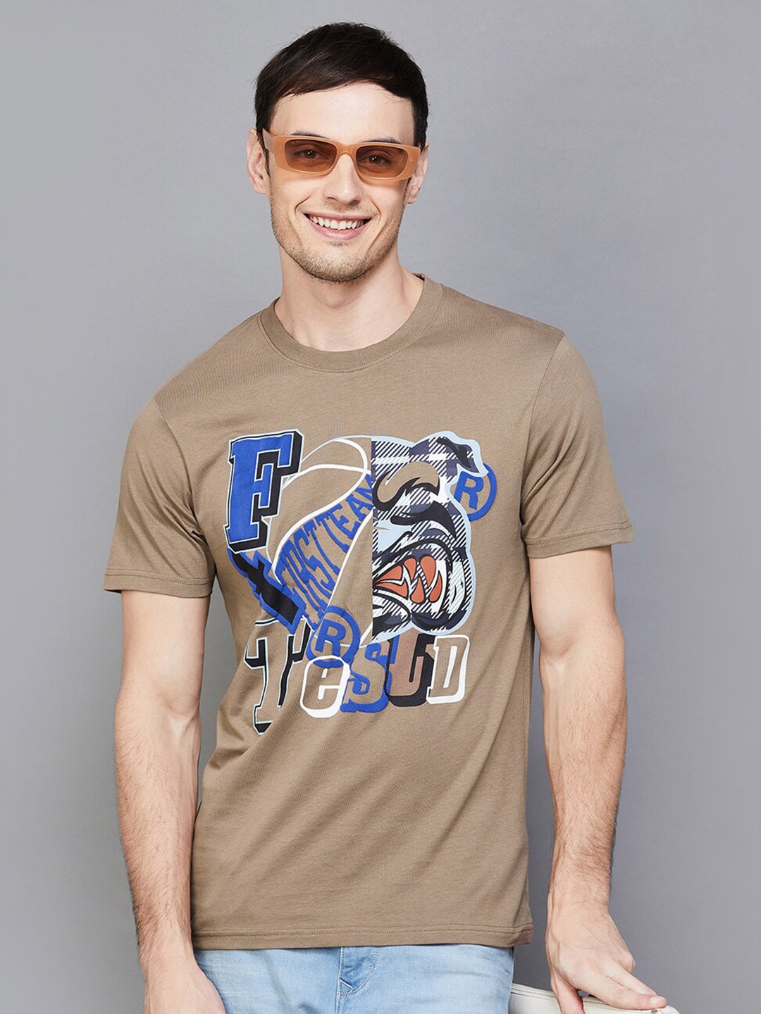 

Fame Forever by Lifestyle Graphic Printed CottonT-shirt, Beige