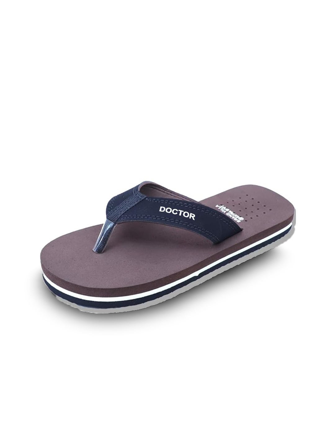 

BRAND VILLA Men Lightweight Thong Flip-Flops, Brown