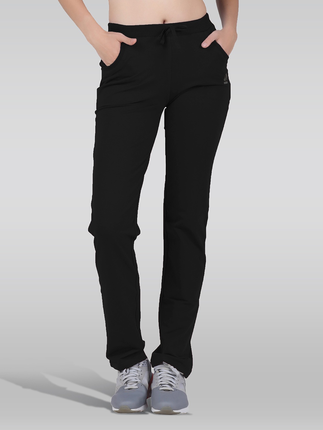 

LAASA SPORTS Women Cotton Track Pants, Black