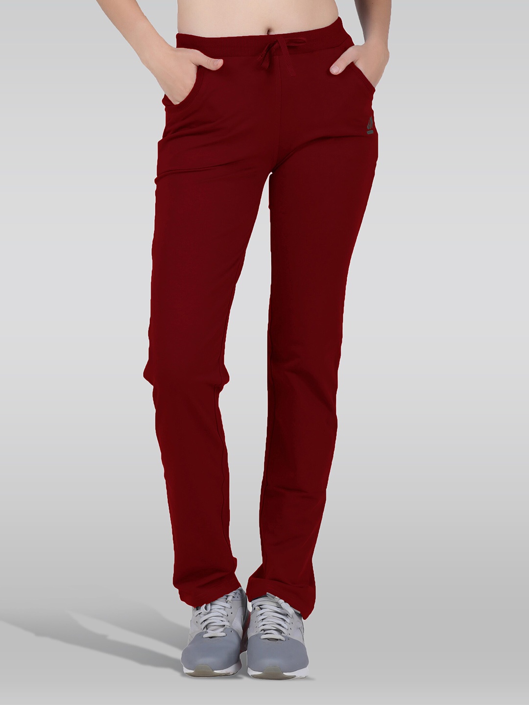 

LAASA SPORTS Women Cotton Track Pants, Red