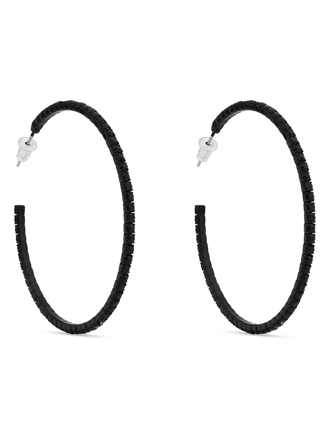 

Accessorize Circular Hoop Earrings, Black