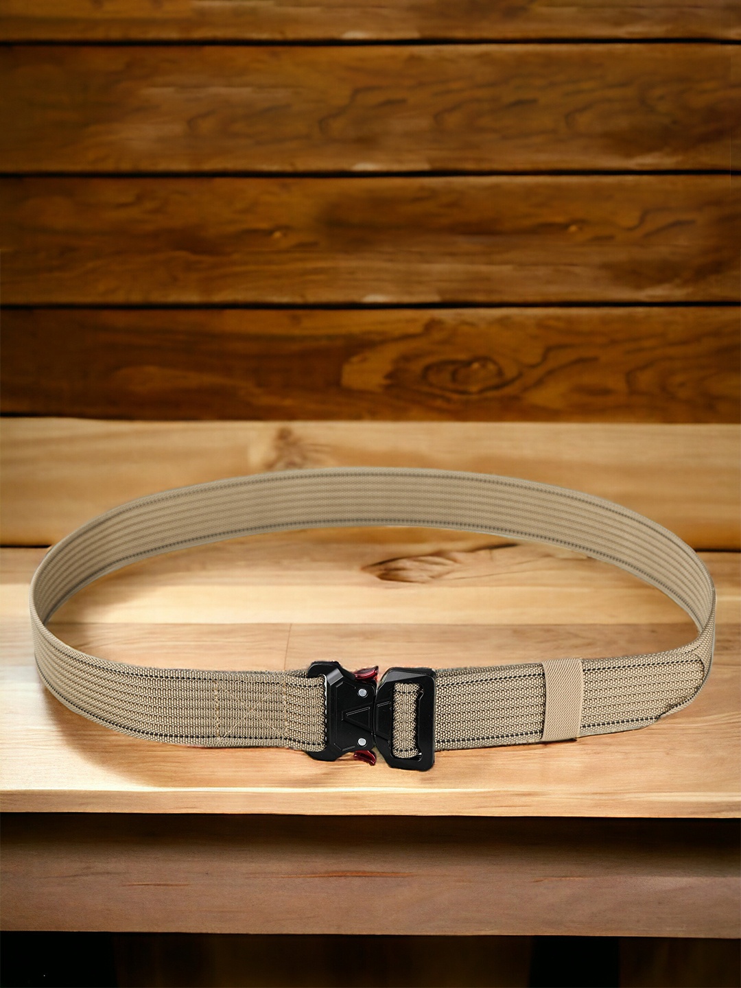 

Kastner Men Textured Canvas Belt, Beige