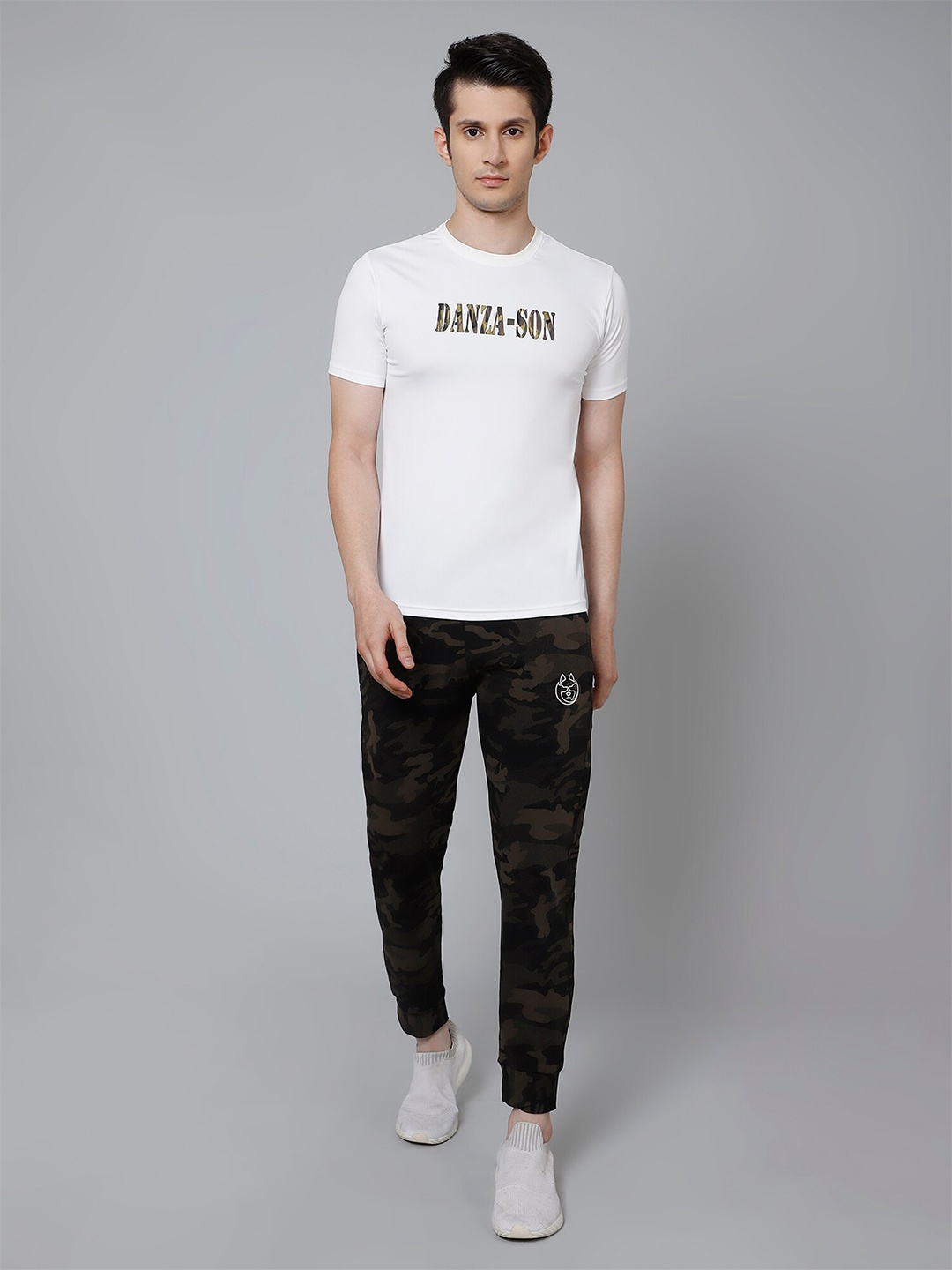 

DANZA-SON Printed Round Neck Tracksuits, White