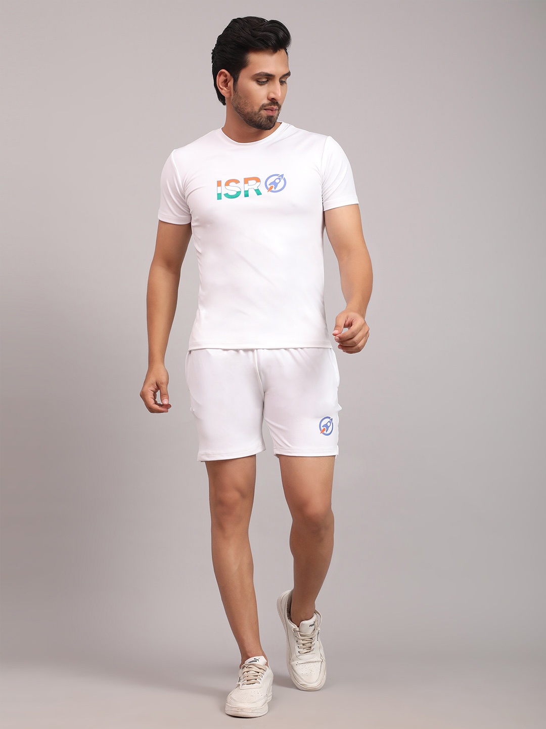 

DANZA-SON ISRO Printed Round Neck Tracksuits, White