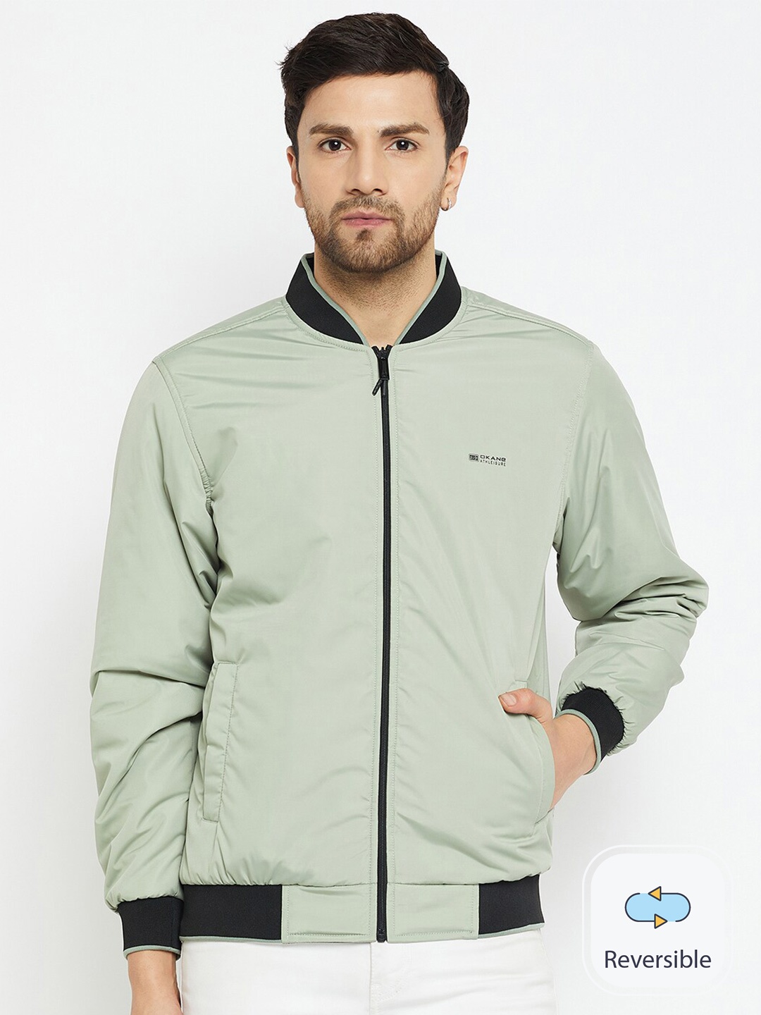 

Okane Reversible Bomber Jacket, Green