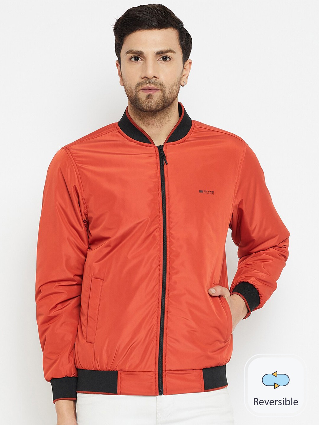

Okane Reversible Bomber Jacket, Rust