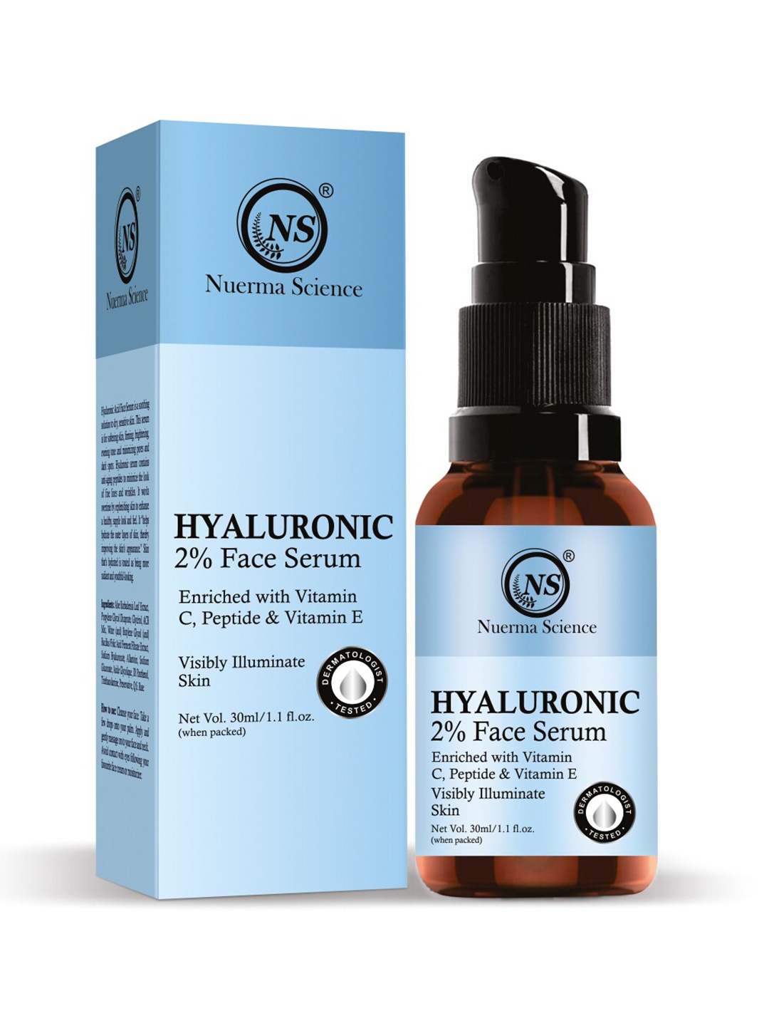 

Nuerma Science Hyaluronic 2% Face Serum For Visibly Illuminate Skin - 30ml, Blue