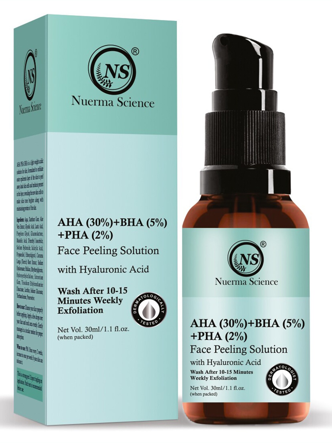 

Nuerma Science AHA + BHA + PHA Face Serum - 30ml, Blue