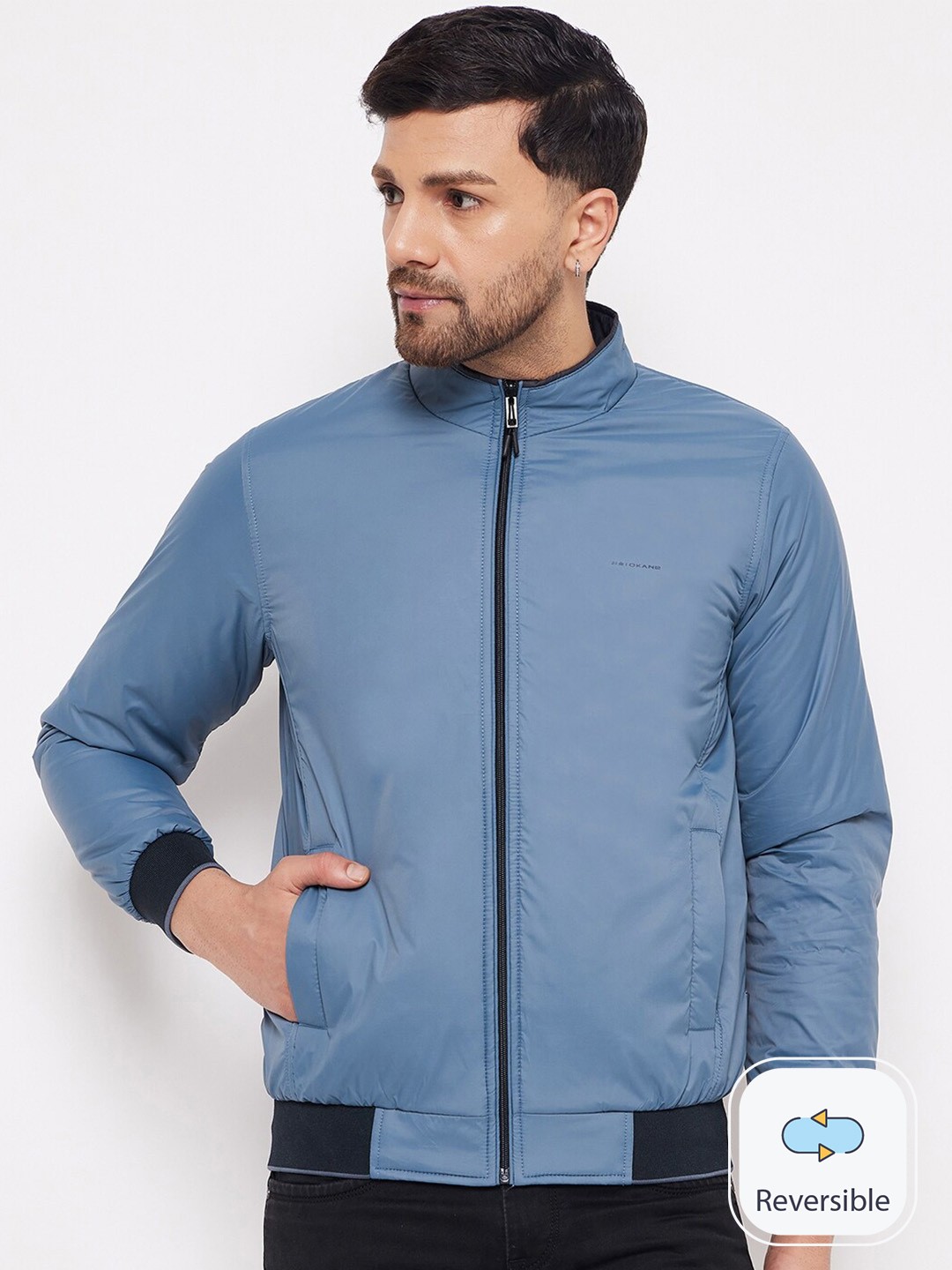 

Okane Reversible Bomber Jacket, Blue