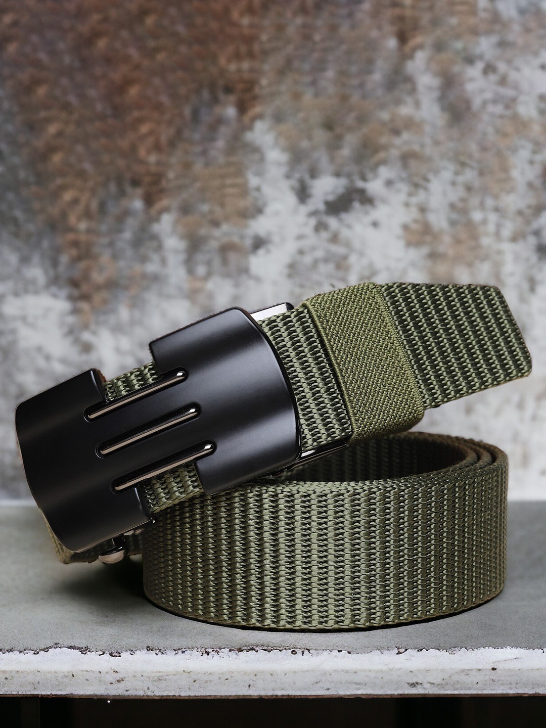 

Kastner Men Woven Design Belt, Green