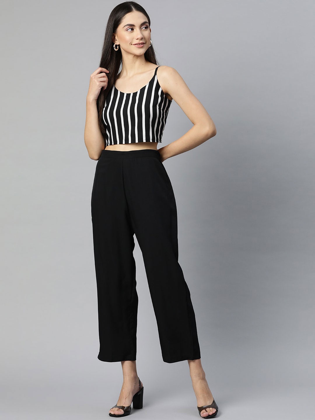 

SIRIKIT Striped Top & Trouser, Black