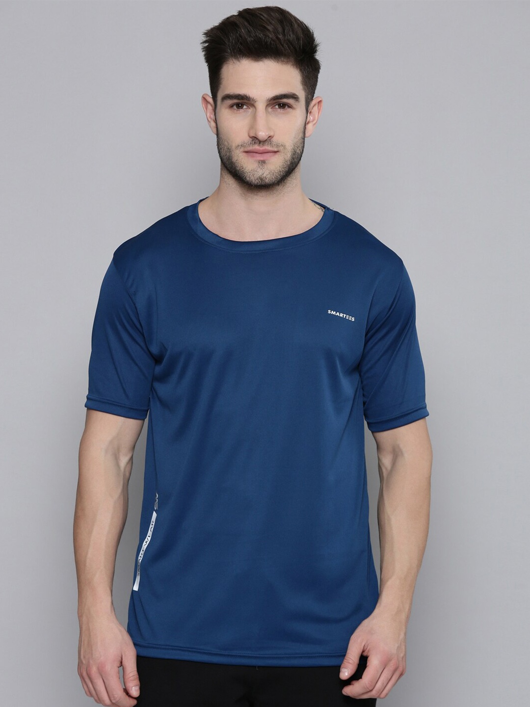 SMARTEES Round Neck Short Sleeves Sports T-shirt, Navy blue