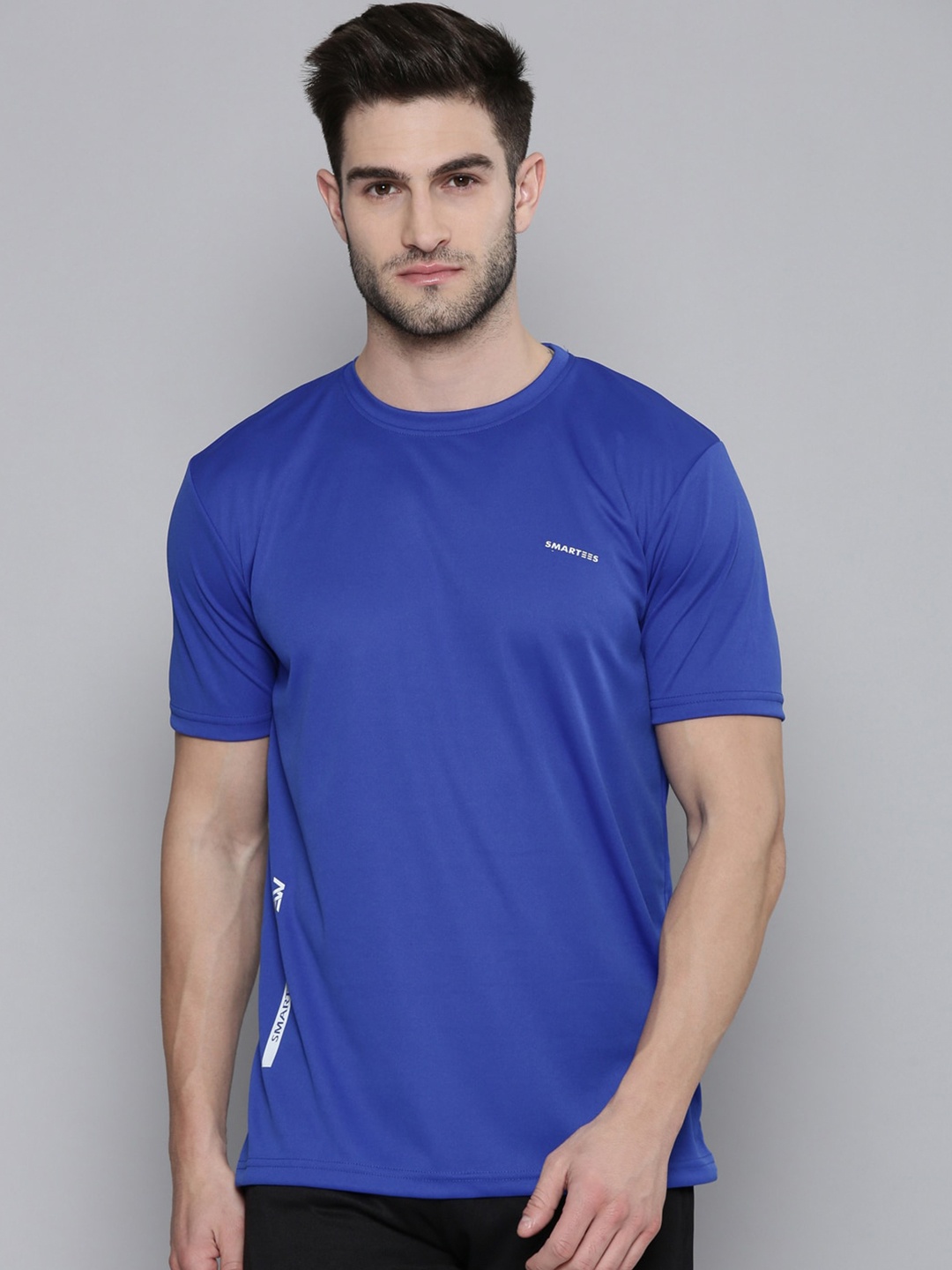 

SMARTEES Round Neck Short Sleeves Sports T-shirt, Blue