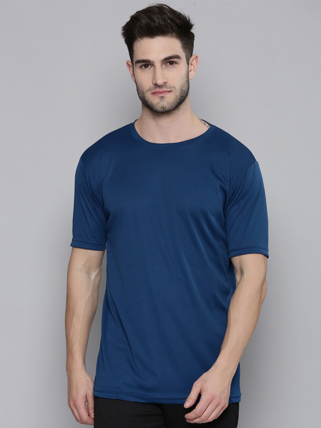 

SMARTEES Round Neck Short Sleeves Sports T-shirt, Navy blue