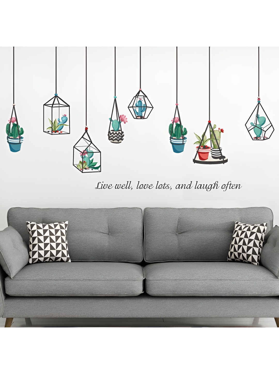 

Jaamso Royals Black & Green Cactus Printed Self-Adhesive Water-proof Wall Sticker