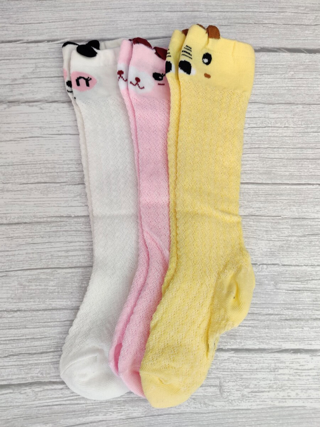 

EL REGALO Girls Pack Of 3 Calf Length Socks, Pink