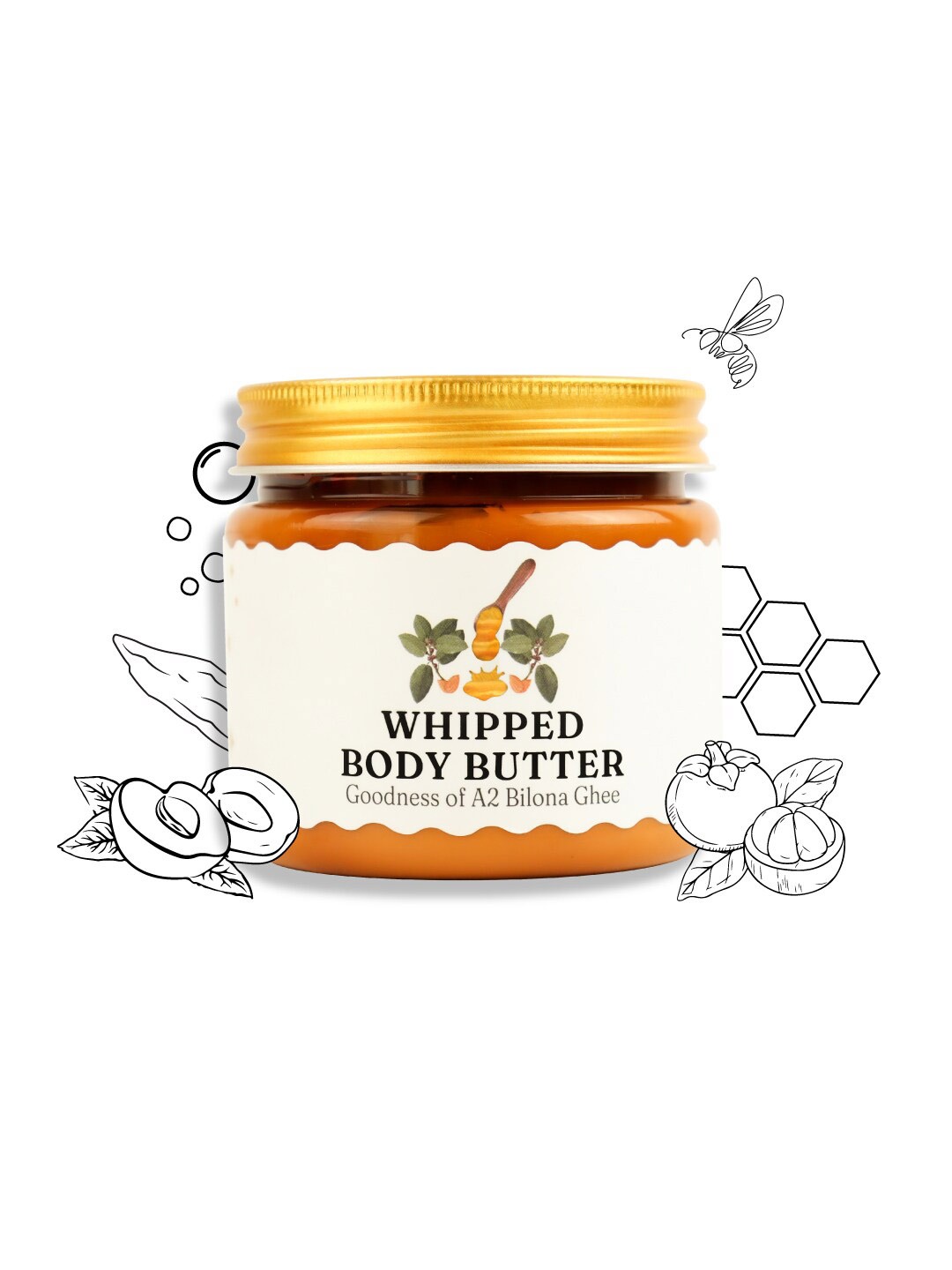 

DROMEN & CO Whipped Body Butter with A2 Ghilona Ghee & Shea Butter - 200 g, White