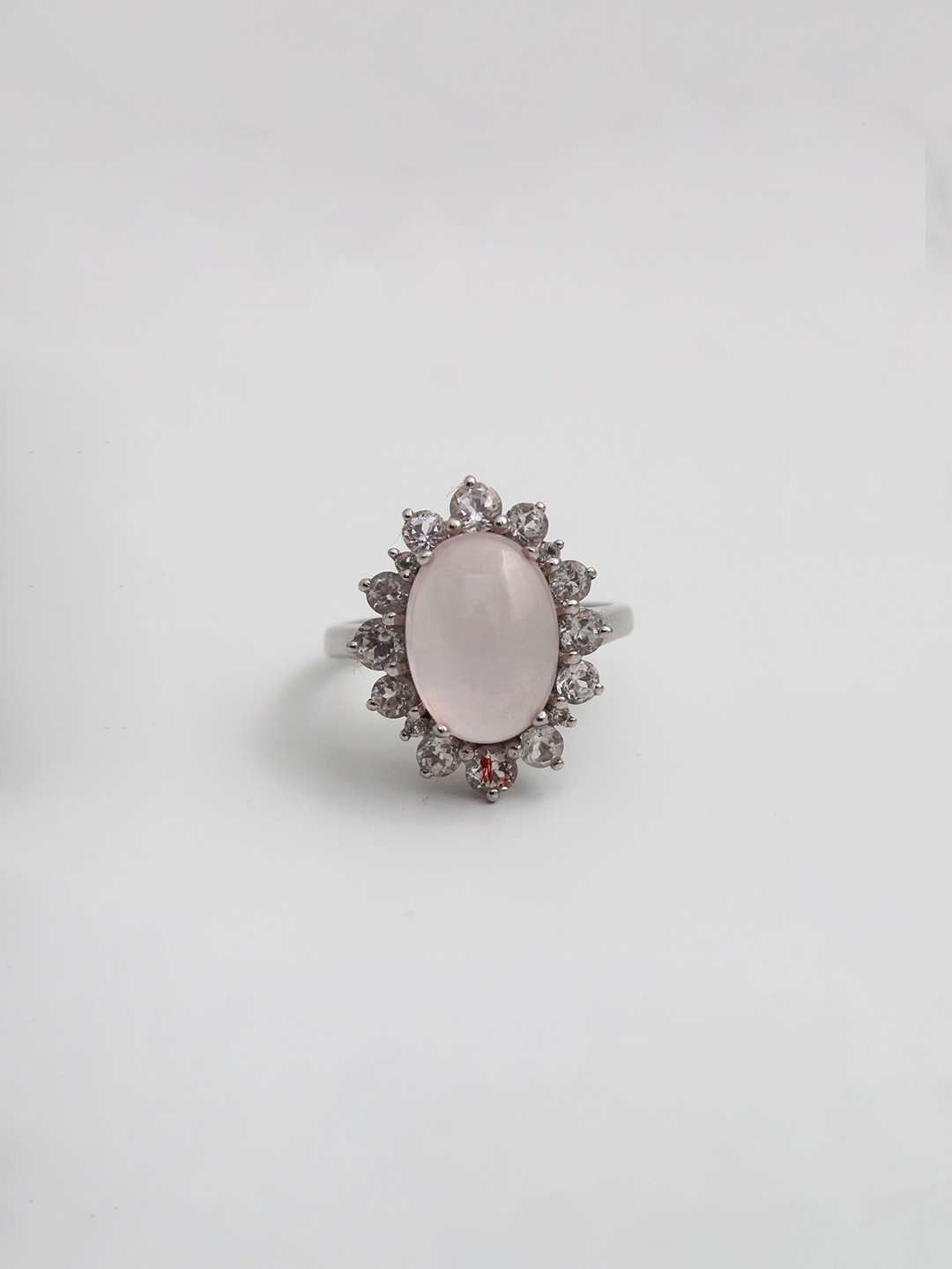 

HIFLYER JEWELS 925 Sterling Silver Quartz-Studded Finger Ring