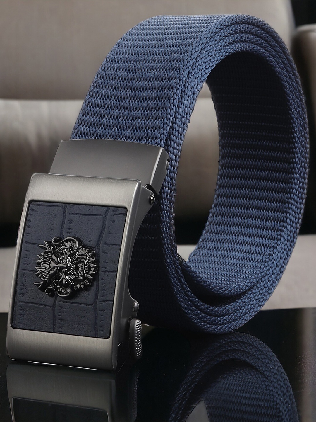 

Kastner Men Woven Design Belt, Blue