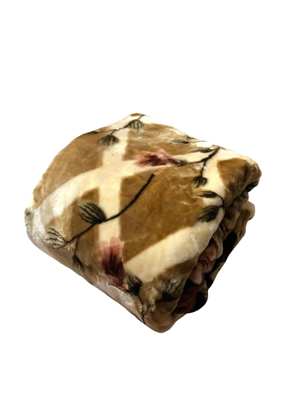 

Signature Brown Floral Heavy Winter Double Bed Blanket
