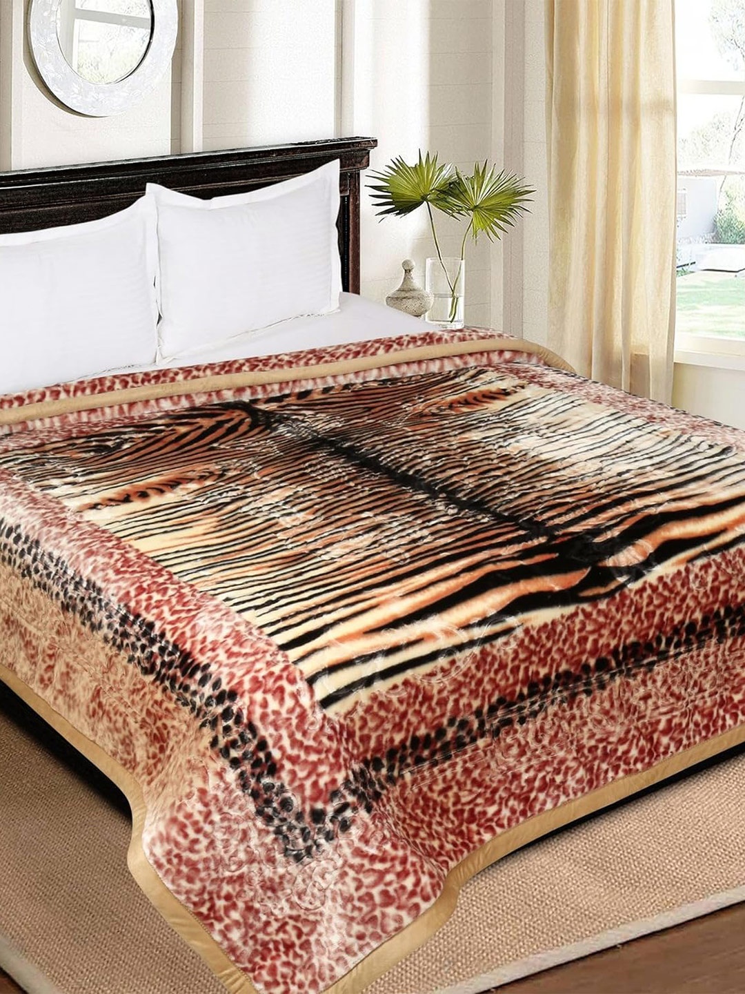 

Signature Black & Red Striped Heavy Winter Double Bed Blanket