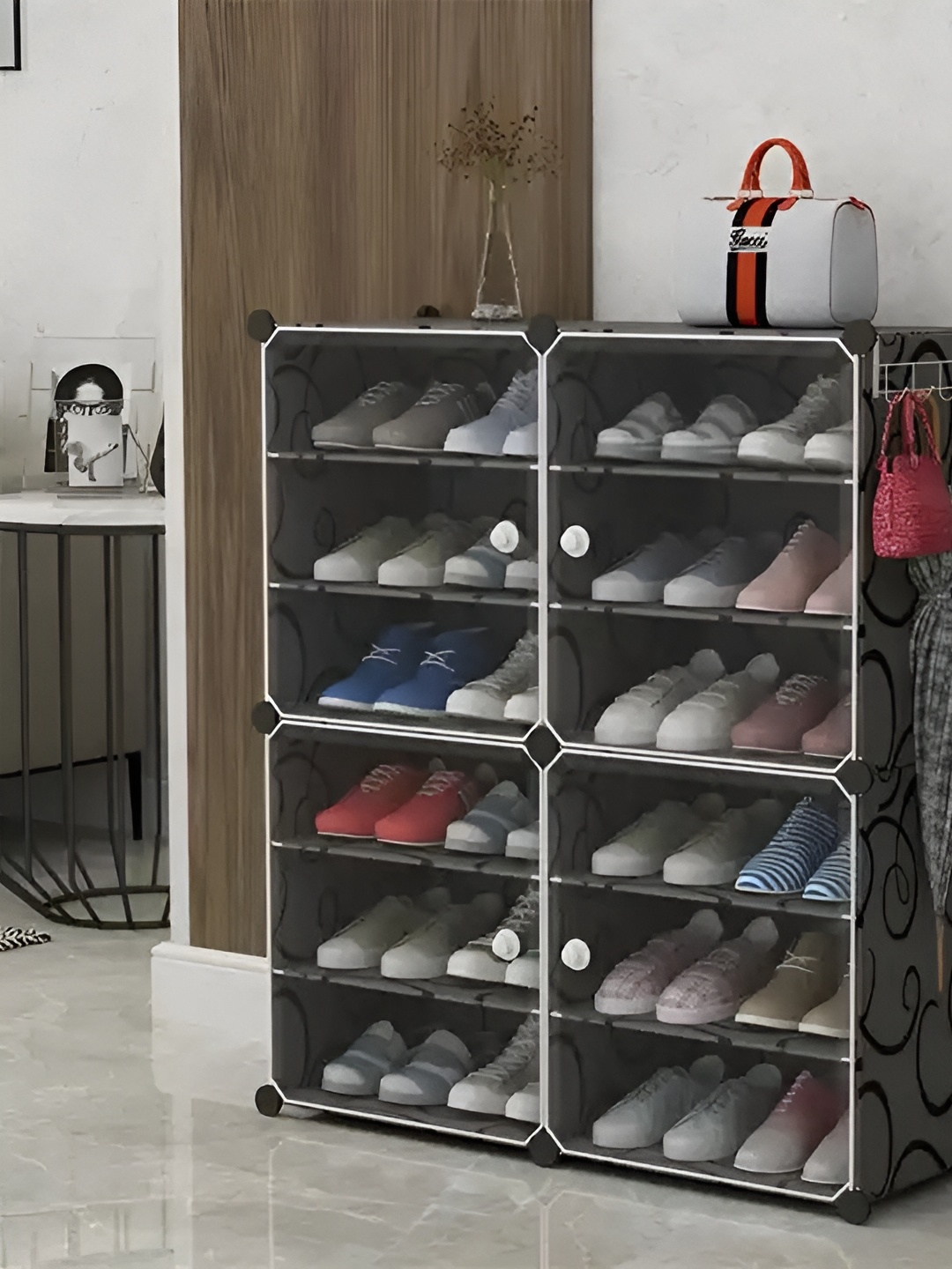 

Sasimo White Water Resistant Shoes Organisers, Black