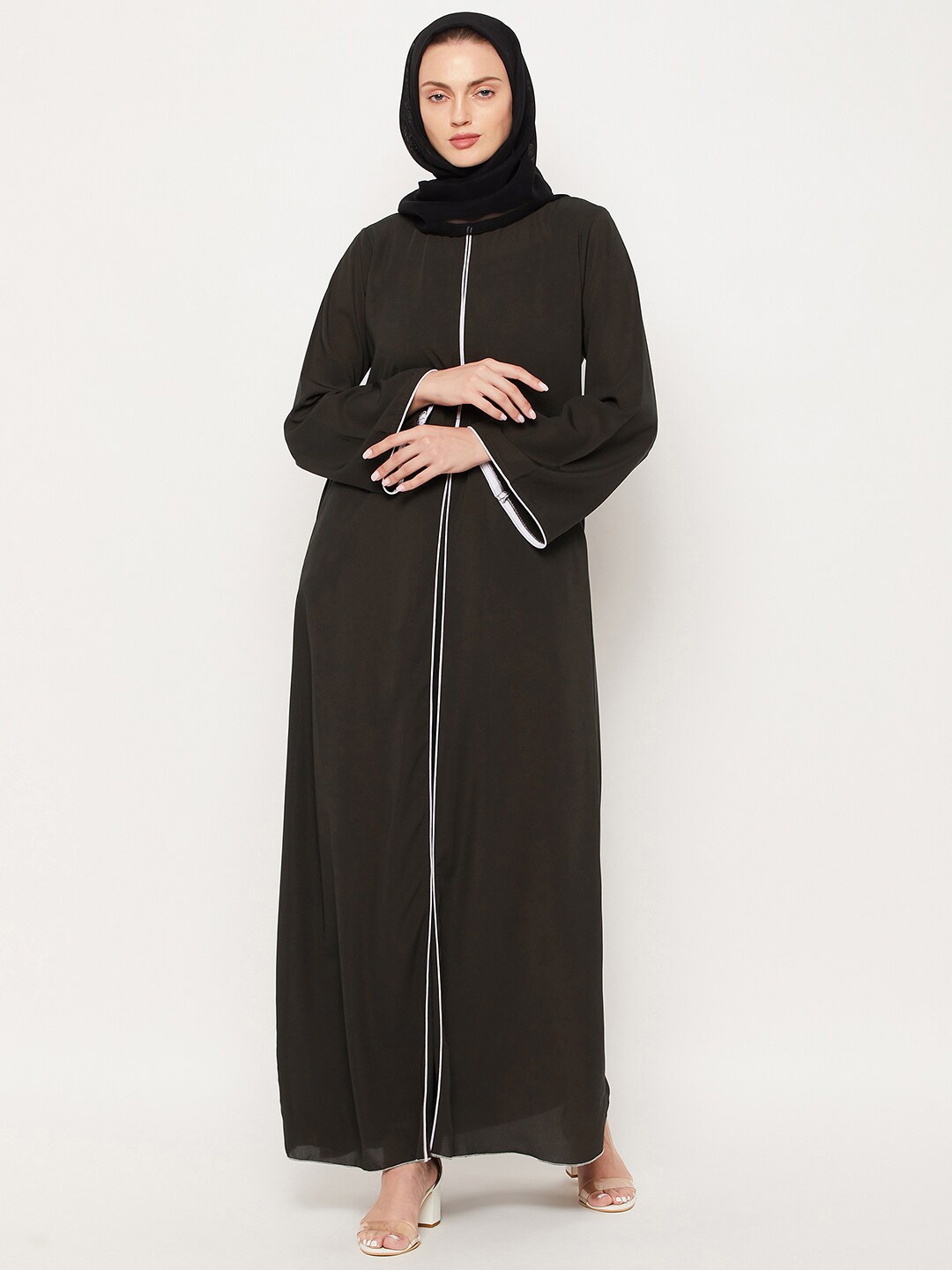 

NABIA Long Sleeves Abaya Burqa, Olive