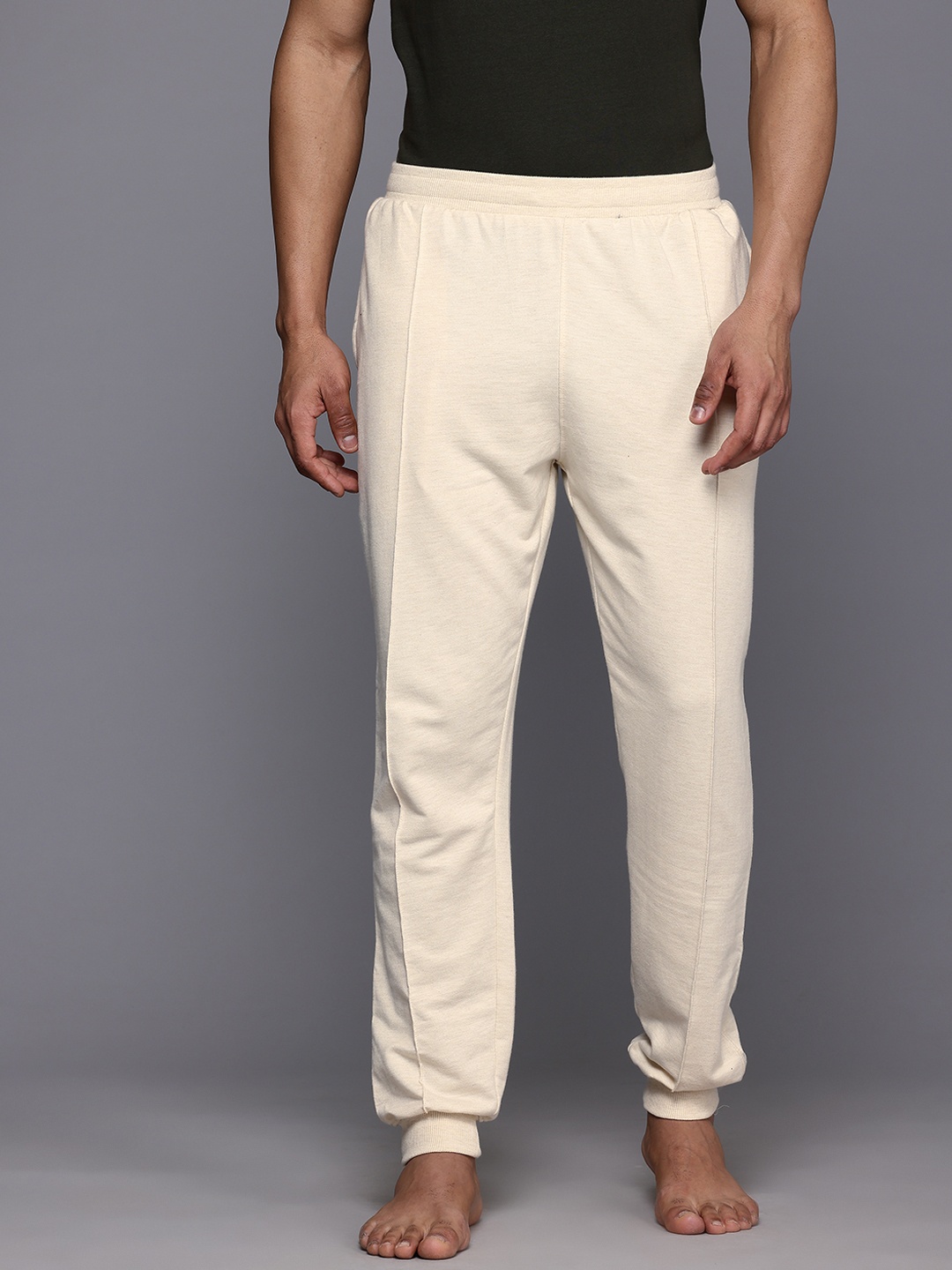 

HRX By Hrithik Roshan Rapid Dry Yoga Track Pants, Cream