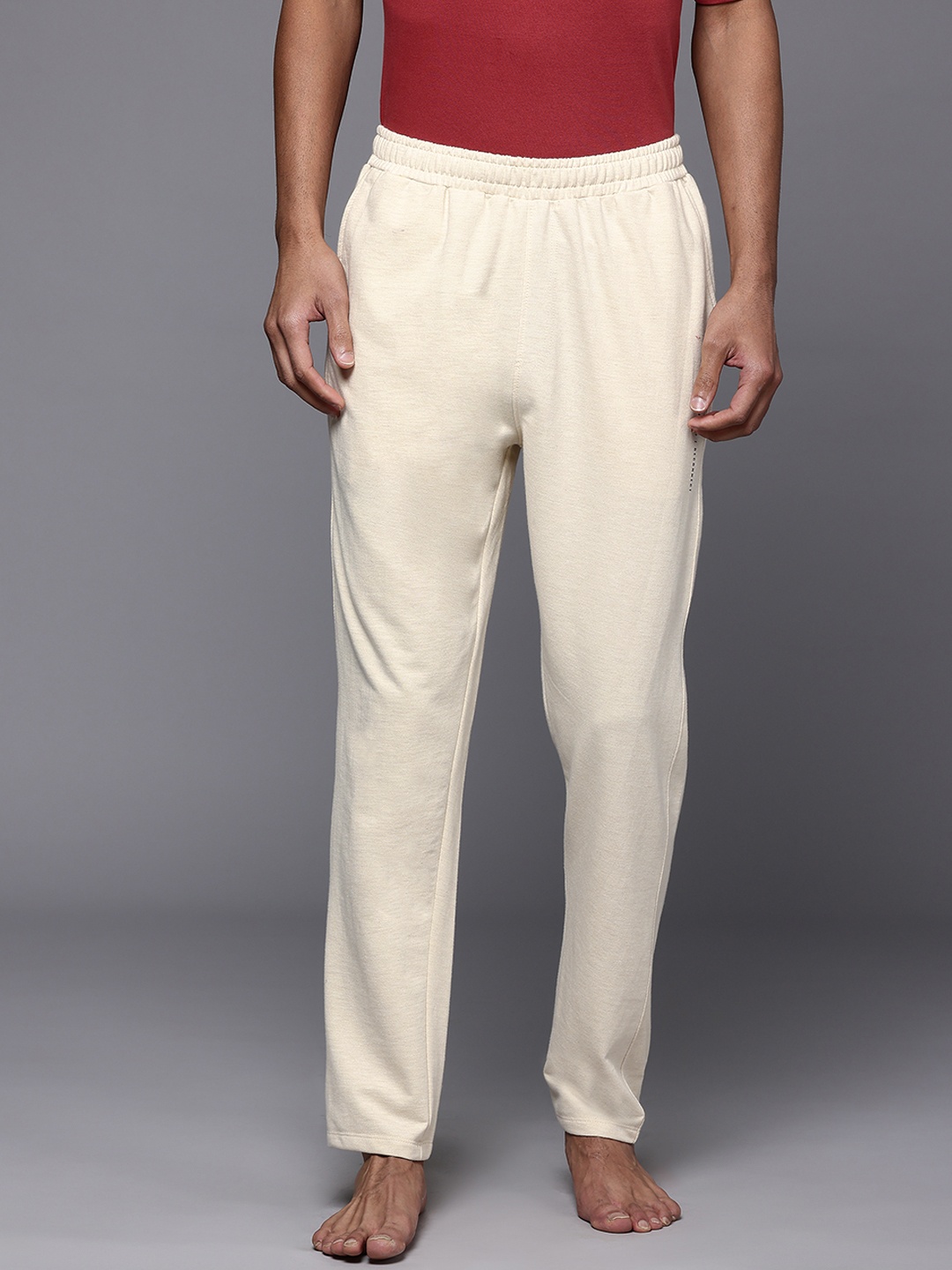 

HRX by Hrithik Roshan Men Yoga Trackpants, Cream