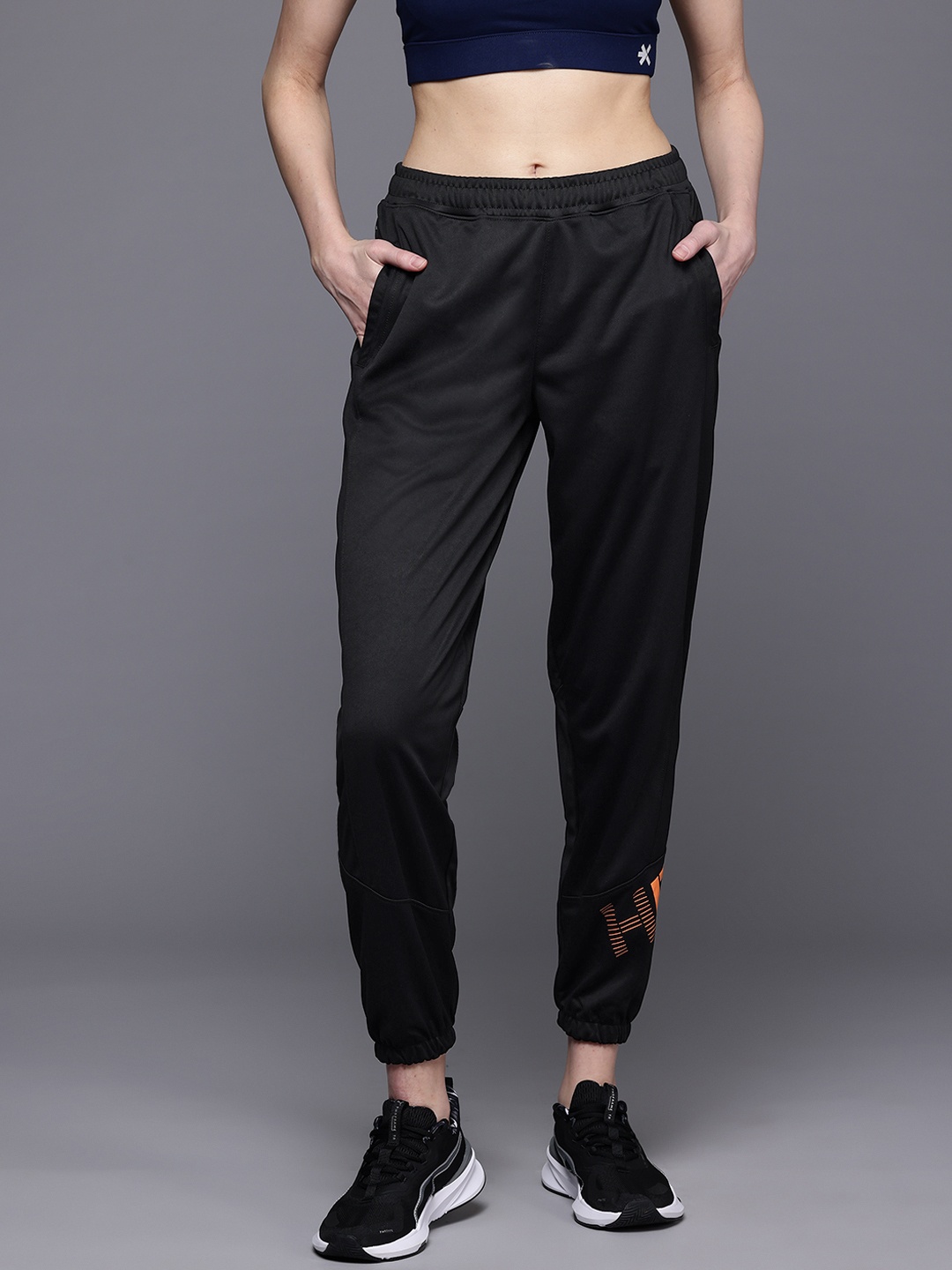 

HRX by Hrithik Roshan Women Rapid-Dry Training Joggers, Black