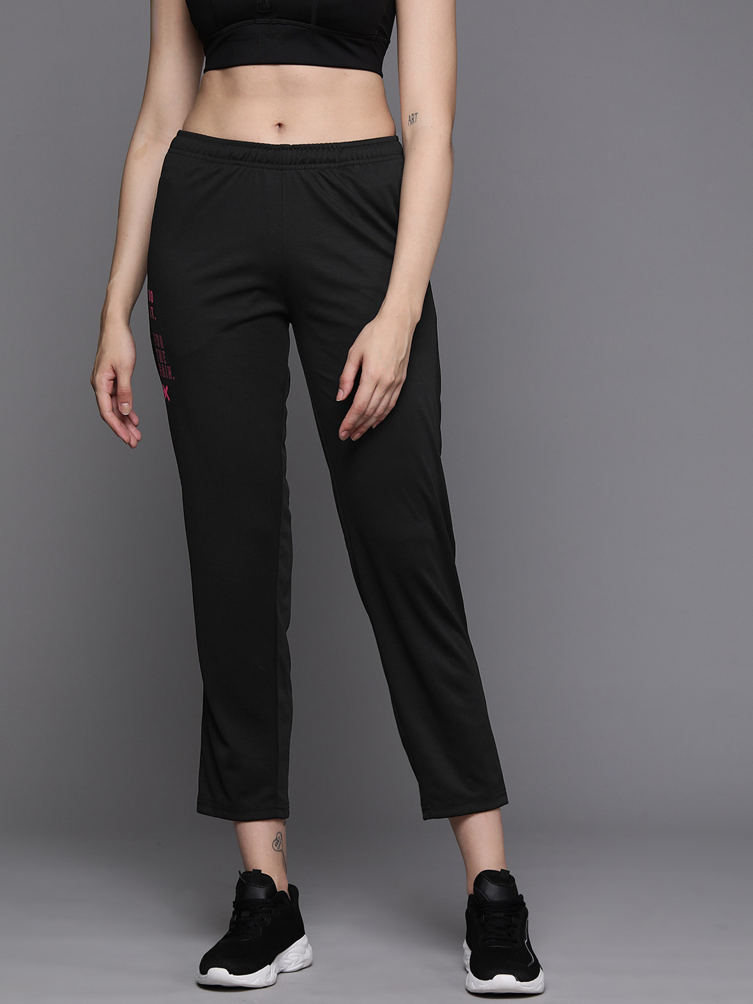 

HRX by Hrithik Roshan Women Rapid-Dry Running Track Pants, Black