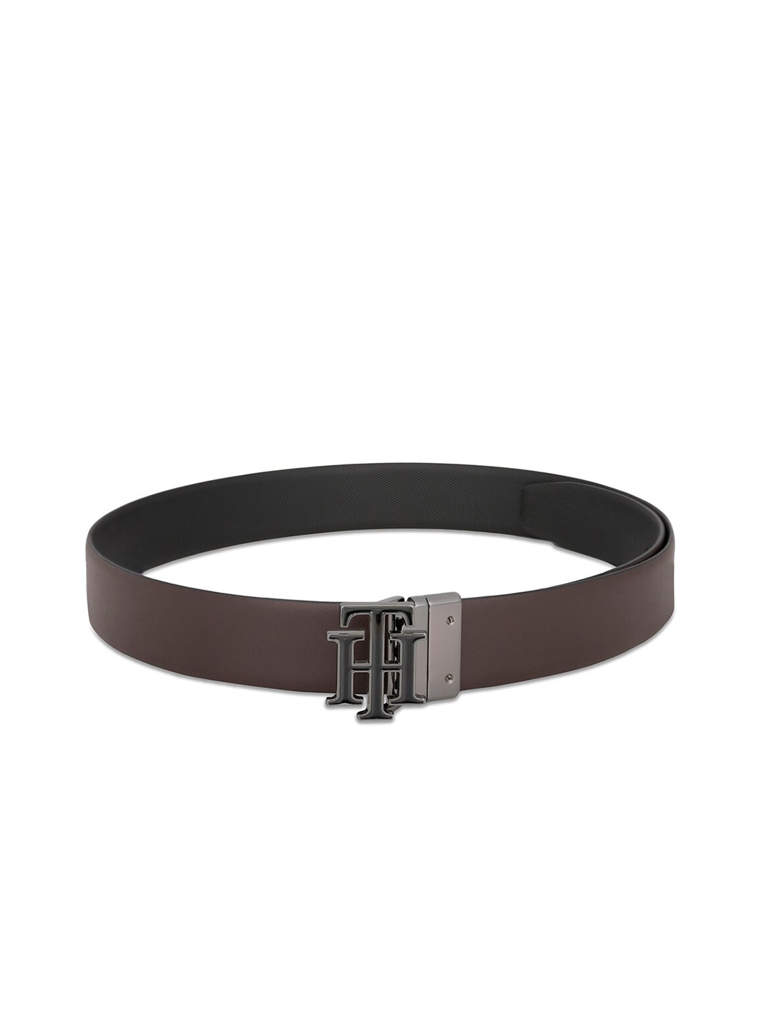 

Tommy Hilfiger Men Textured Leather Reversible Formal Belt, Brown