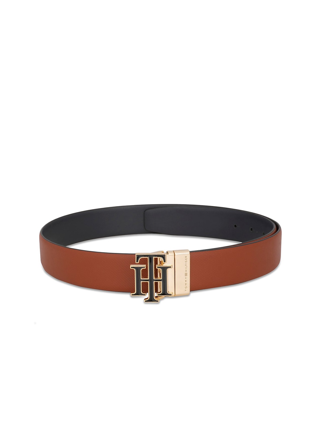 

Tommy Hilfiger Men Textured Leather Reversible Formal Belt, Tan