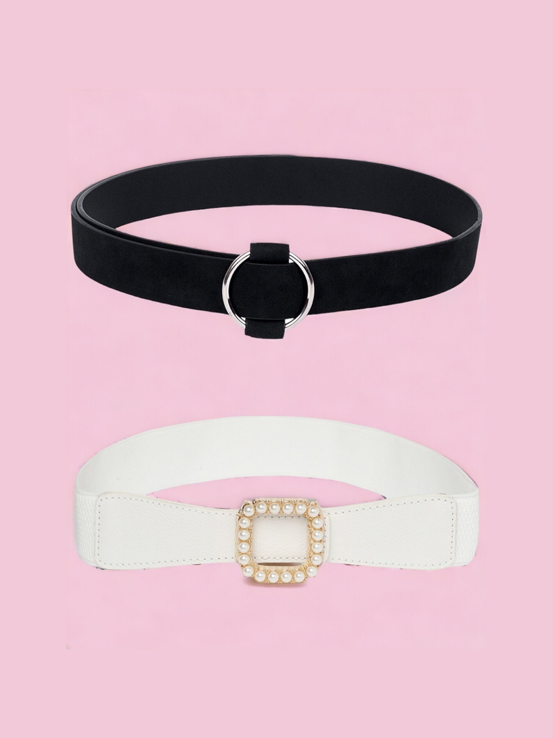 

CRUSSET Women Set Of 2 Belt, Black