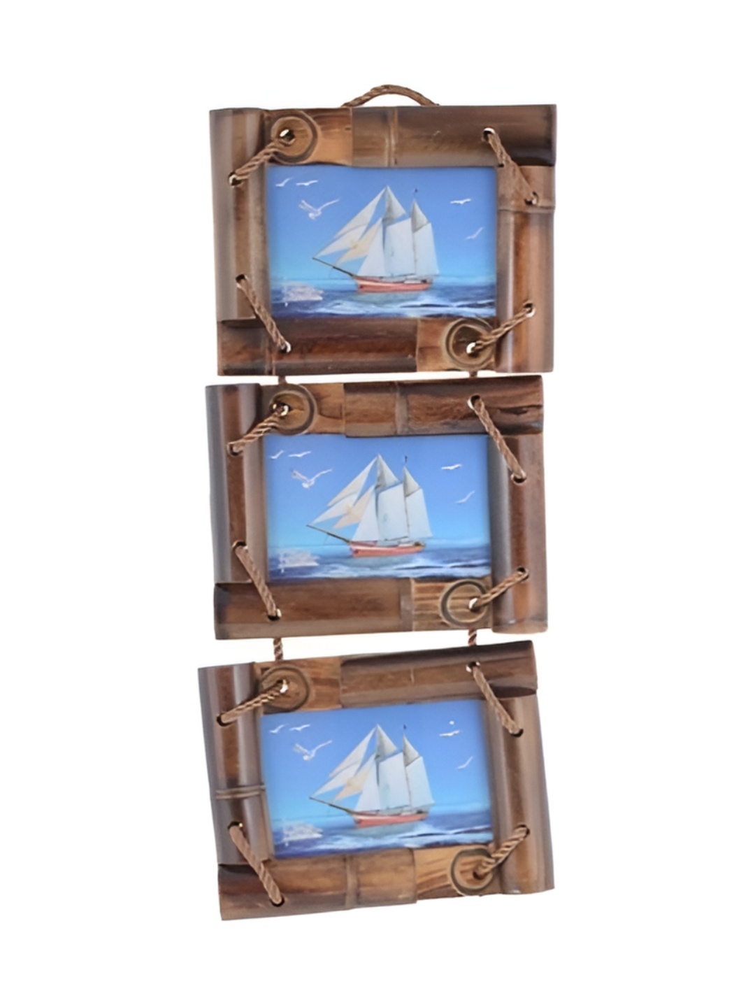 

Frizka Brown & Blue 3 Pieces Wooden Photo Frames