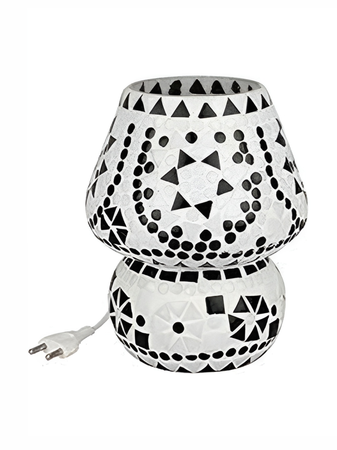 

Frizka White & Black Bell Shaped Glass Table Lamp