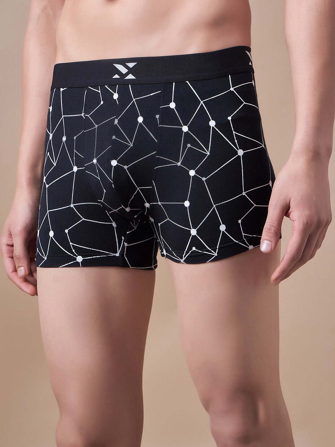 

Masch Sports Printed Mid Rise Trunk TRK-TEST-1-PRT-EI-BLK, Black